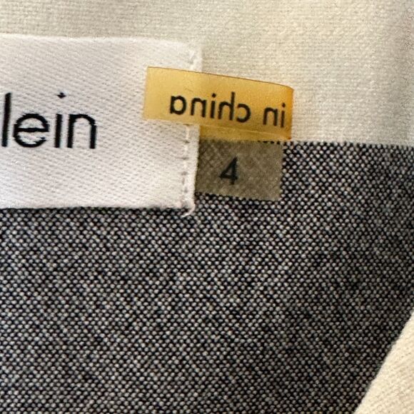 Calvin Klein Gray White and Yellow Striped Mini Dress Bodycon - Picture 3 of 9